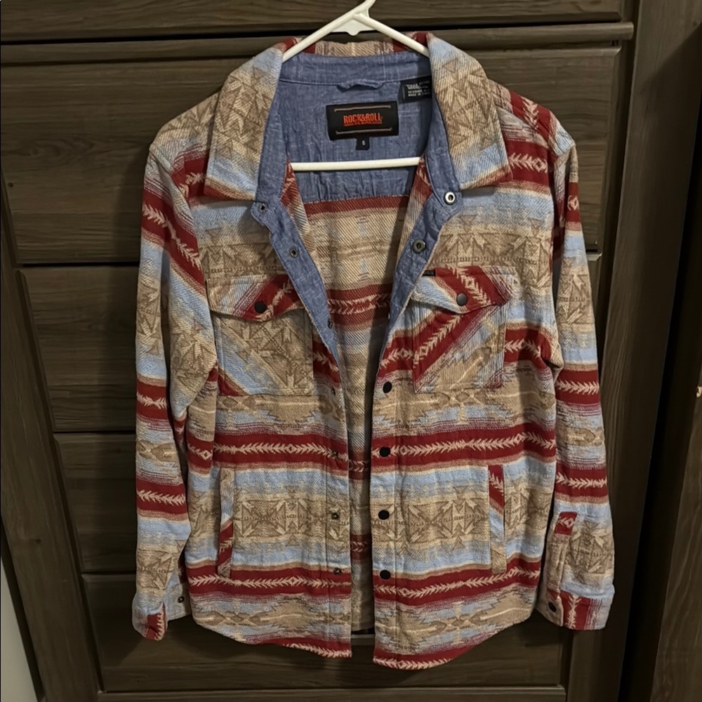 Rock & Roll Denim Multicolor Patterned Jacket
